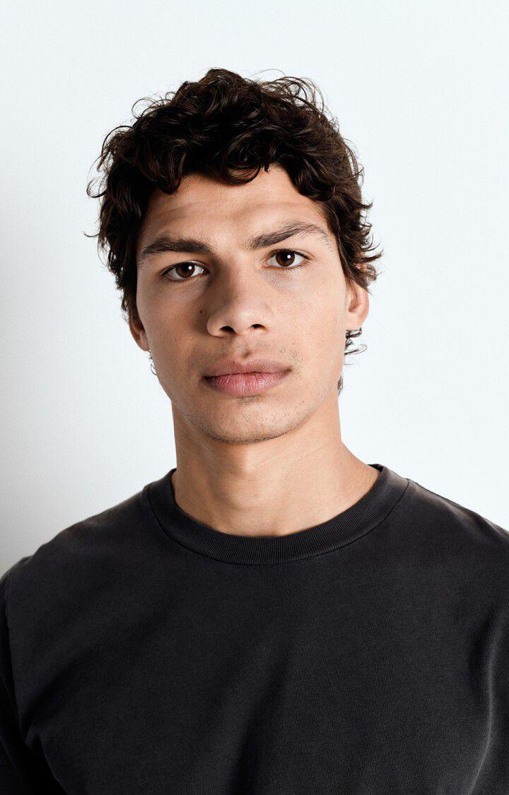 American Vintage T-shirt Homme Fizvalley - CARBONE VINTAGE 22 Manches Courtes Noir - E25