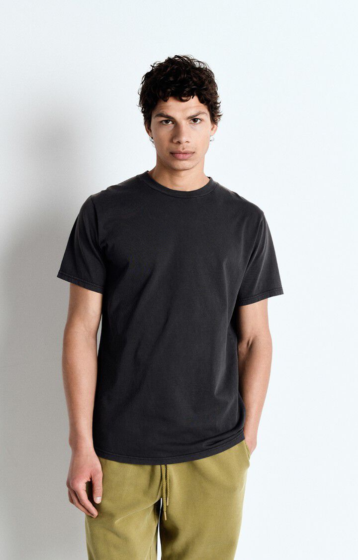 american vintage T-shirt homme Fizvalley - CARBONE VINTAGE 22 Manches courtes Noir - E25
