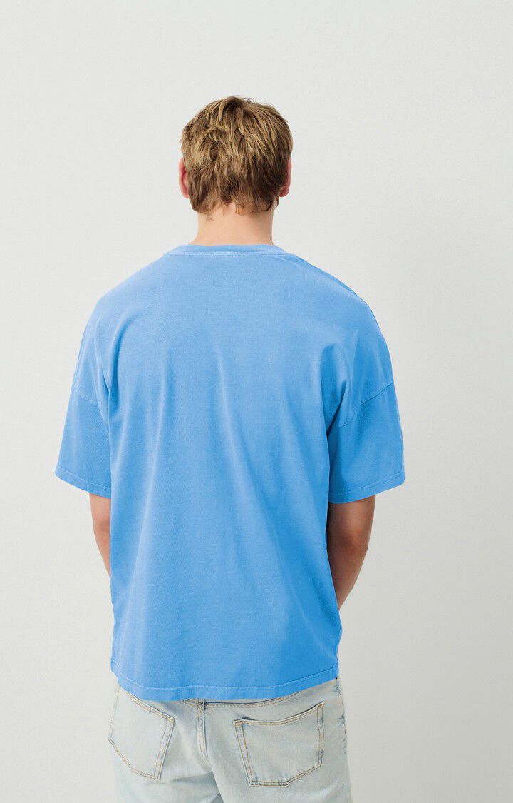 American Vintage T-shirt Homme Fizvalley - CIEL VINTAGE 16 Manches Courtes Bleu - E25