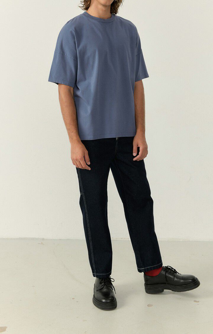 American Vintage T-shirt Homme Fizvalley - CONSTELLATION VINTAGE 16 Manches Courtes Bleu - H22