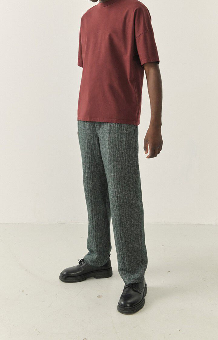 American Vintage T-shirt Homme Fizvalley - CRANBERRY VINTAGE 16 Manches Courtes Marron - H22