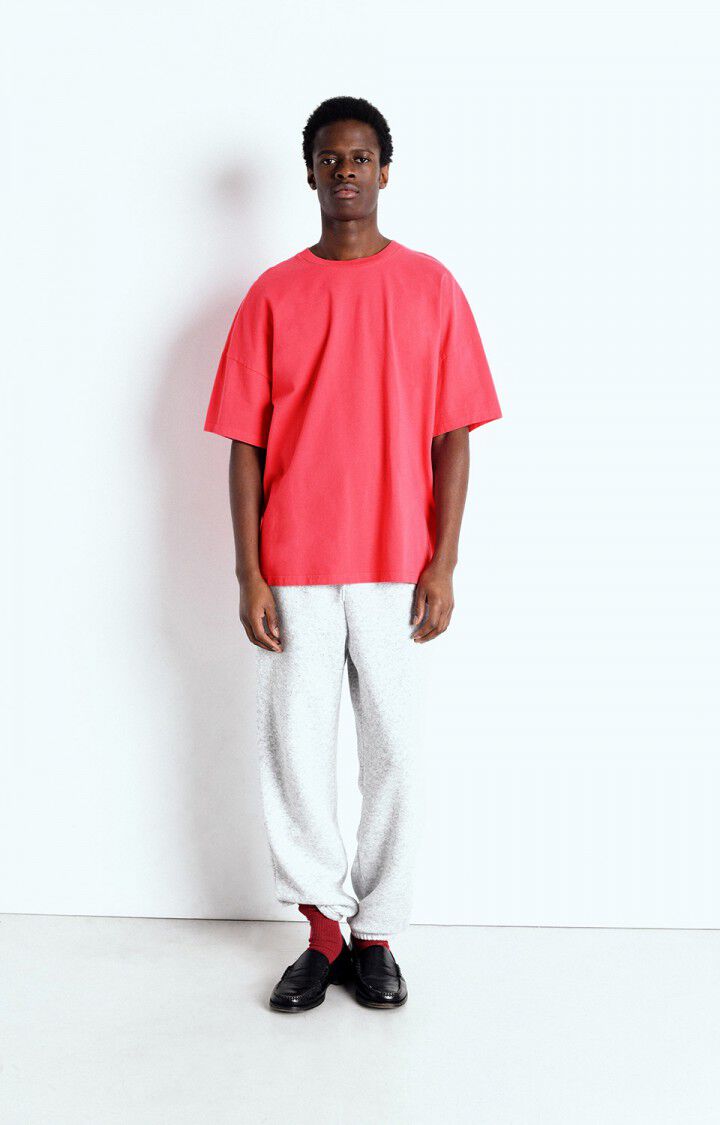 American Vintage T-shirt Homme Fizvalley - FRAMBOISIER VINTAGE 16 Manches Courtes Rose - E25