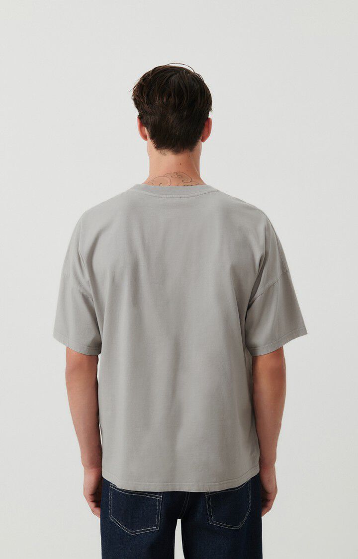 American Vintage T-shirt Homme Fizvalley - GALET VINTAGE 16 Manches Courtes Gris - E24