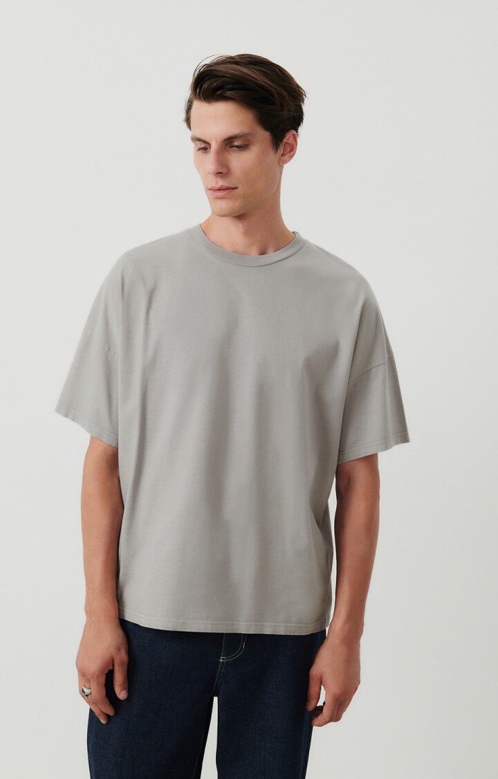 american vintage T-shirt homme Fizvalley - GALET VINTAGE 16 Manches courtes Gris - E24