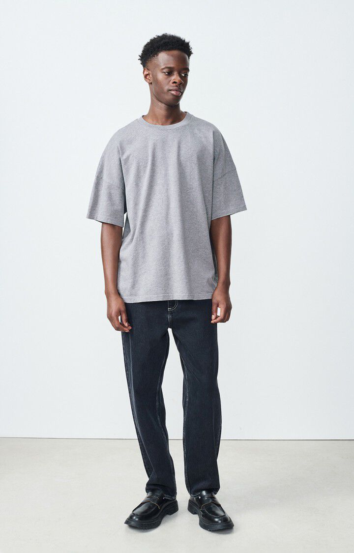 American Vintage T-shirt Homme Fizvalley - GRIS CHINE 16 Manches Courtes Gris - E25