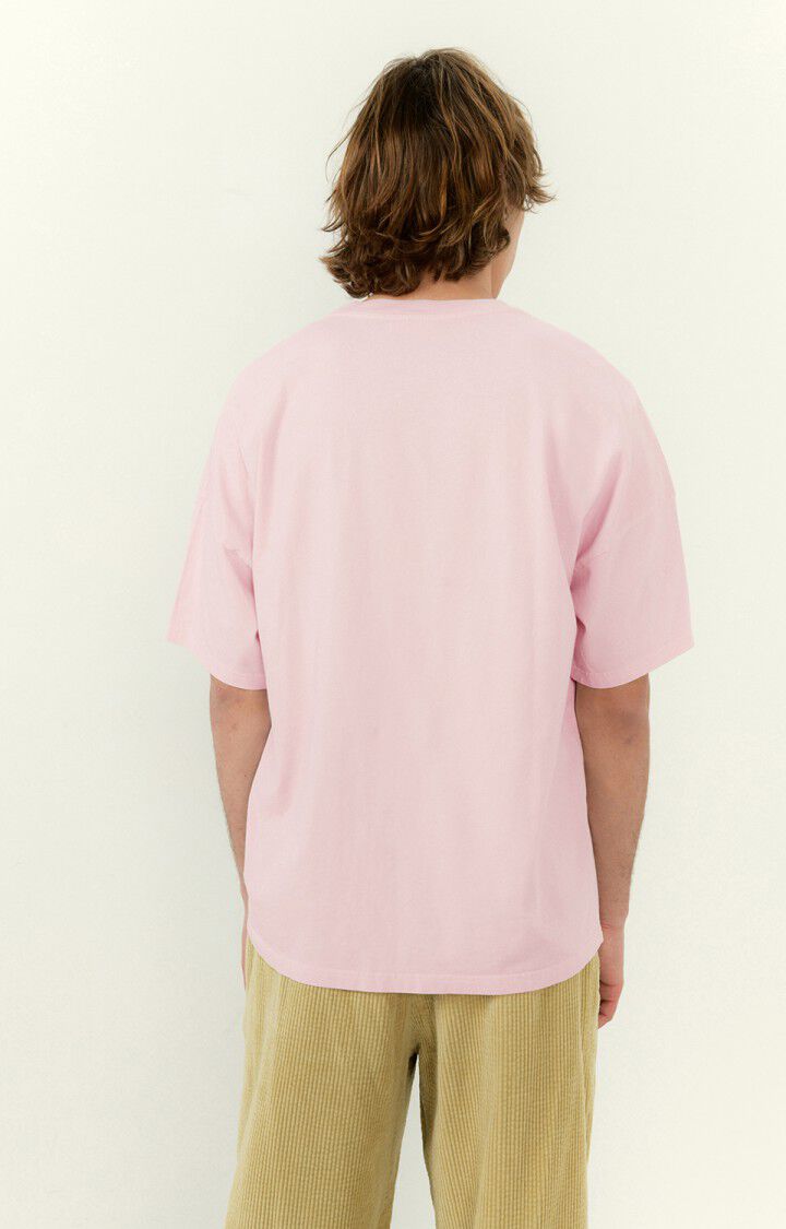 American Vintage T-shirt Homme Fizvalley - GUIMAUVE VINTAGE 16 Manches Courtes Rose - E23