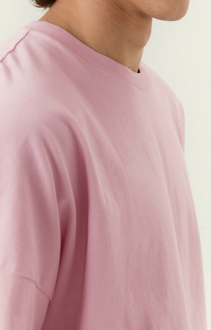 American Vintage T-shirt Homme Fizvalley - GUIMAUVE VINTAGE 16 Manches Courtes Rose - E23