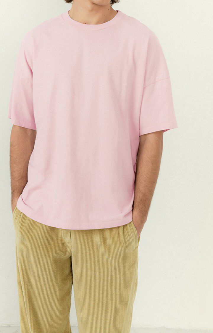 american vintage T-shirt homme Fizvalley - GUIMAUVE VINTAGE 16 Manches courtes Rose - E23