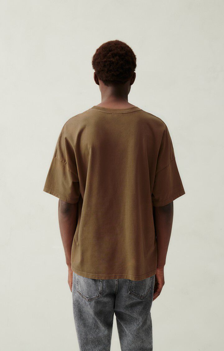 American Vintage T-shirt Homme Fizvalley - MARRON GLACE VINTAGE 16 Manches Courtes Marron - H23