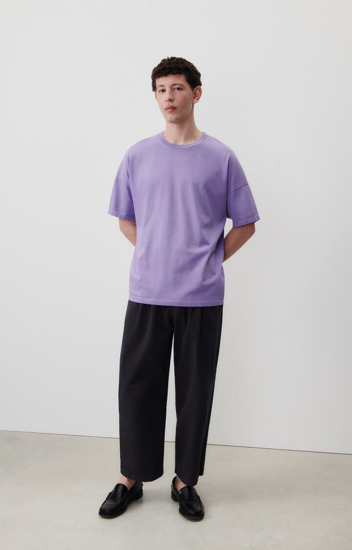 American Vintage T-shirt Homme Fizvalley - MAUVE VINTAGE 16 Manches Courtes Violet - E24