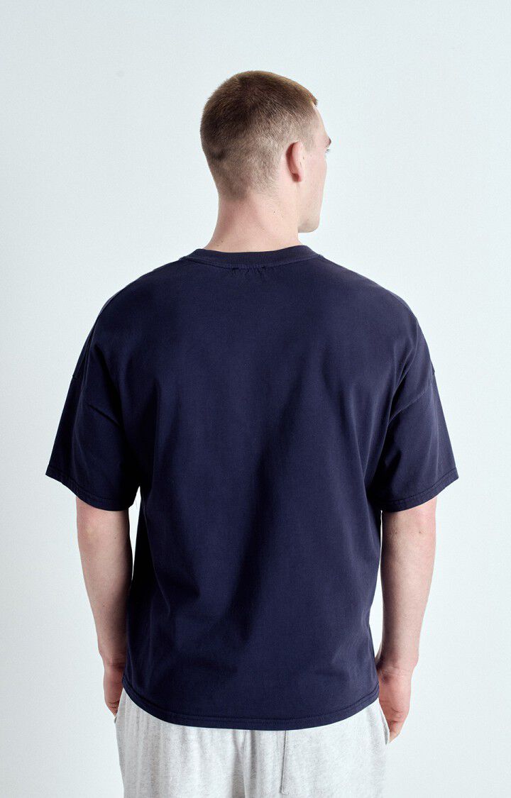 American Vintage T-shirt Homme Fizvalley - NAVY VINTAGE 16 Manches Courtes Bleu - E25