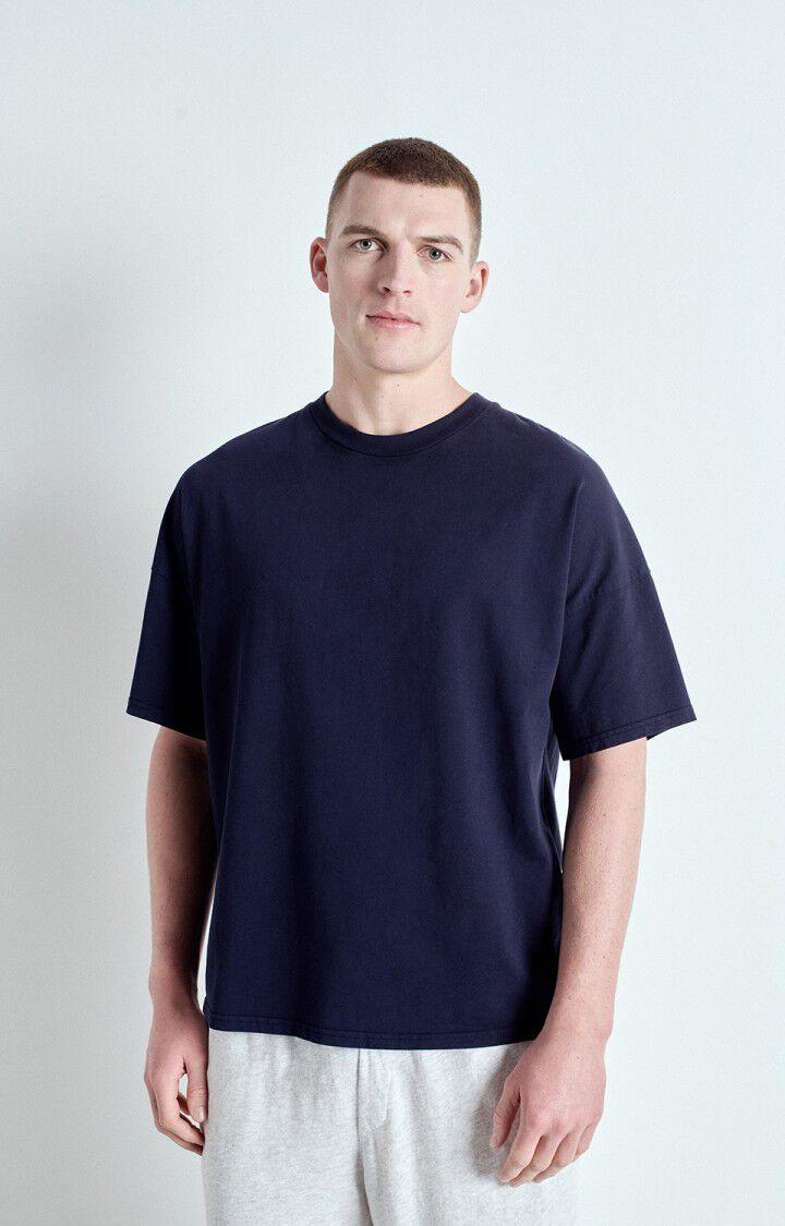 american vintage T-shirt homme Fizvalley - NAVY VINTAGE 16 Manches courtes Bleu - E25