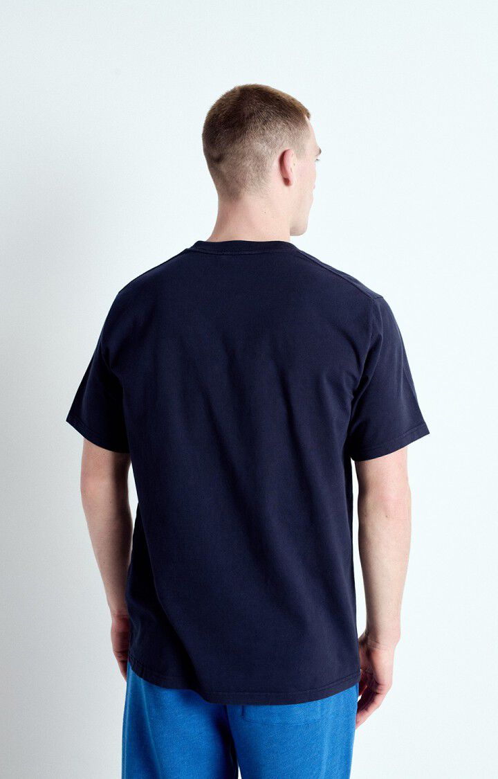 American Vintage T-shirt Homme Fizvalley - NAVY VINTAGE 22 Manches Courtes Bleu - E25