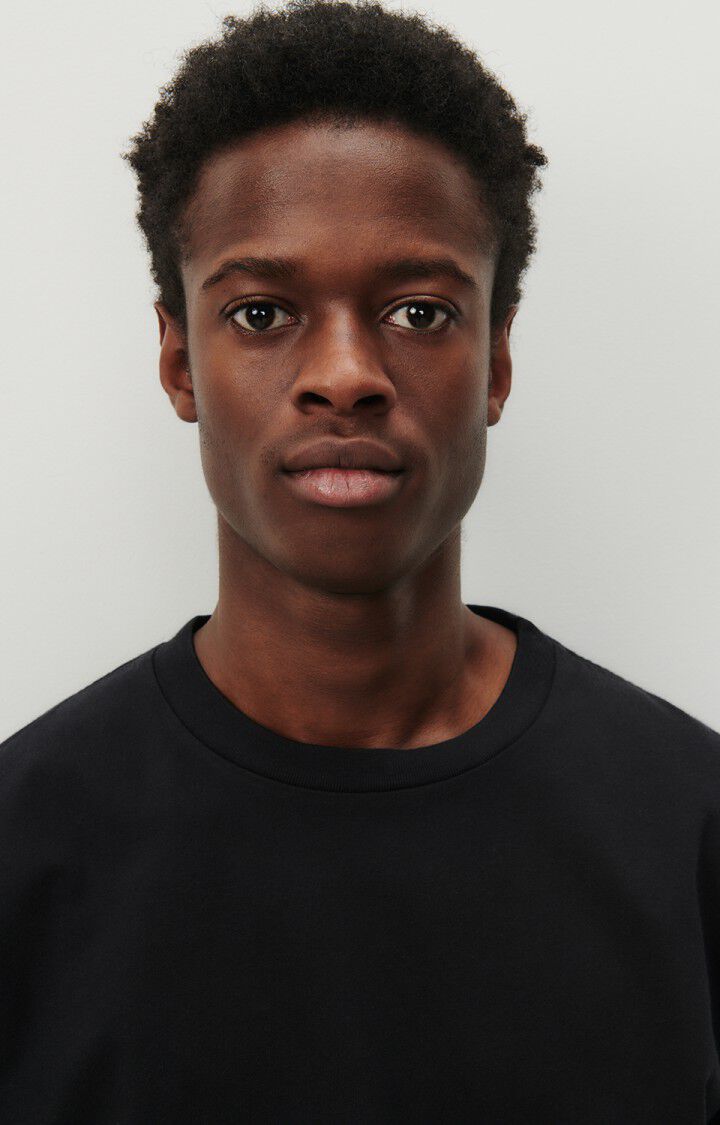 American Vintage T-shirt Homme Fizvalley - NOIR 22 Manches Courtes Noir - E25