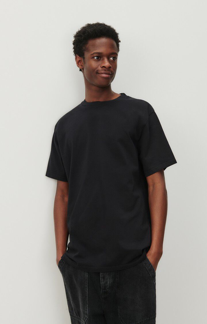 american vintage T-shirt homme Fizvalley - NOIR 22 Manches courtes Noir - E25