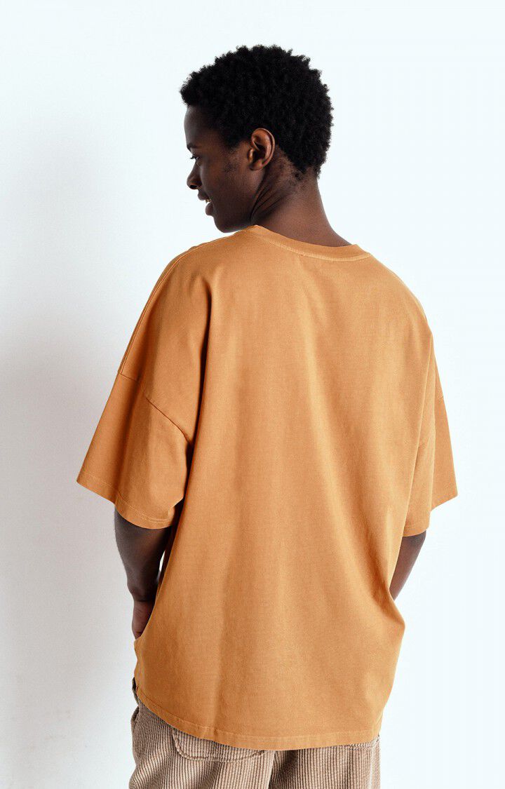 American Vintage T-shirt Homme Fizvalley - NOISETIER VINTAGE 16 Manches Courtes Marron - E25