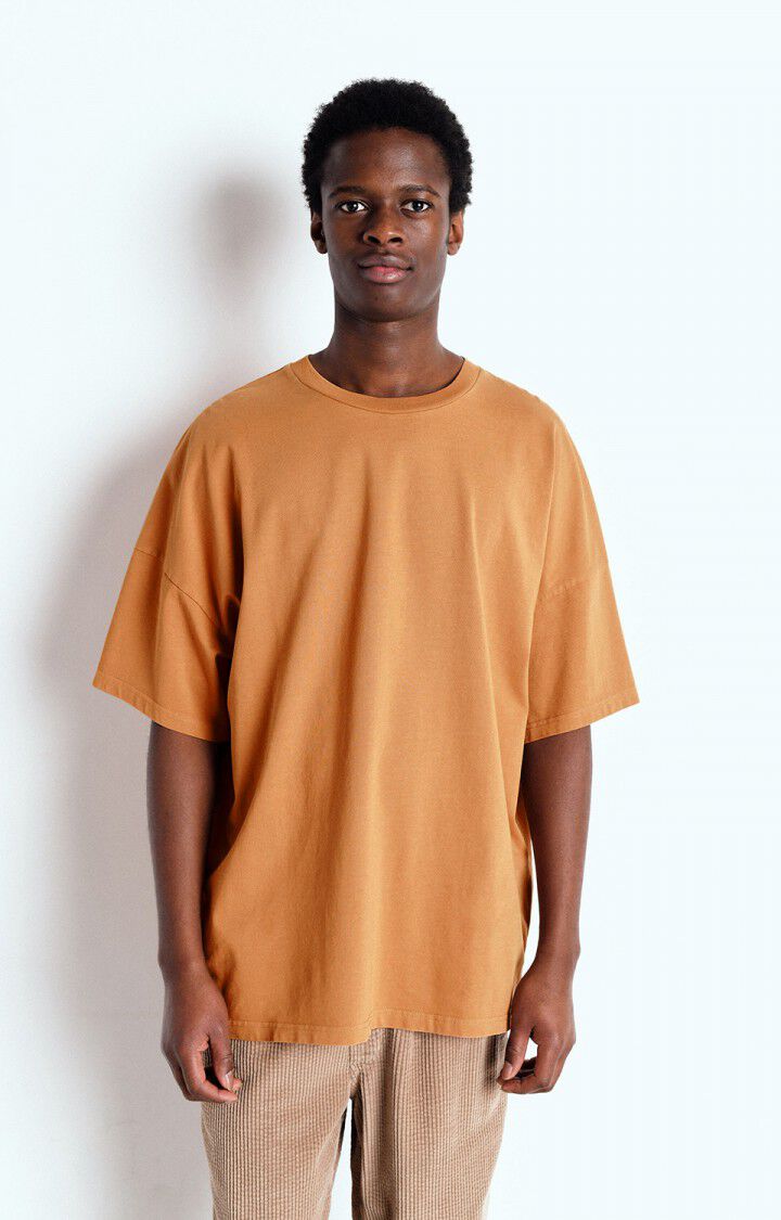 american vintage T-shirt homme Fizvalley - NOISETIER VINTAGE 16 Manches courtes Marron - E25