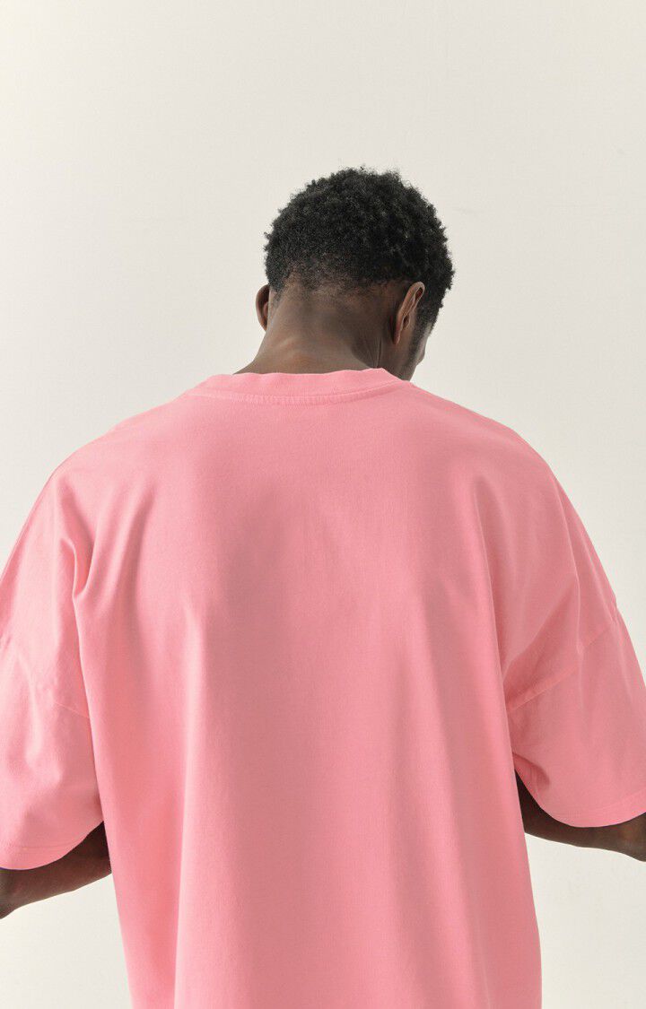 American Vintage T-shirt Homme Fizvalley - ORCHIDEE VINTAGE 16 Manches Courtes Rose - H22