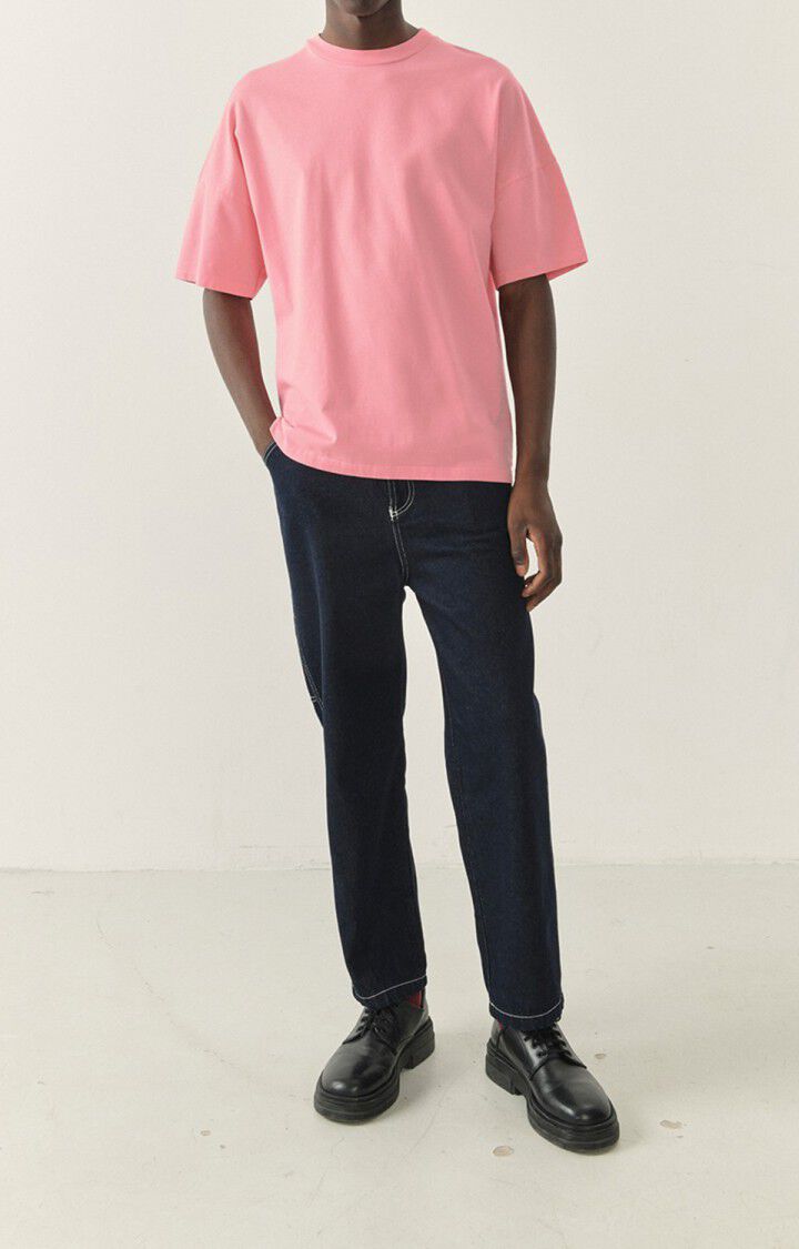 American Vintage T-shirt Homme Fizvalley - ORCHIDEE VINTAGE 16 Manches Courtes Rose - H22