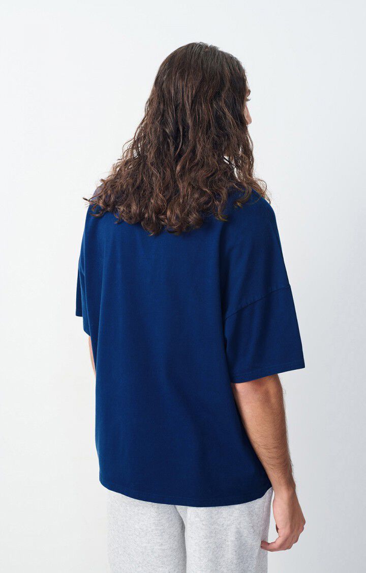 American Vintage T-shirt Homme Fizvalley - OUTREMER VINTAGE 16 Manches Courtes Bleu - E25