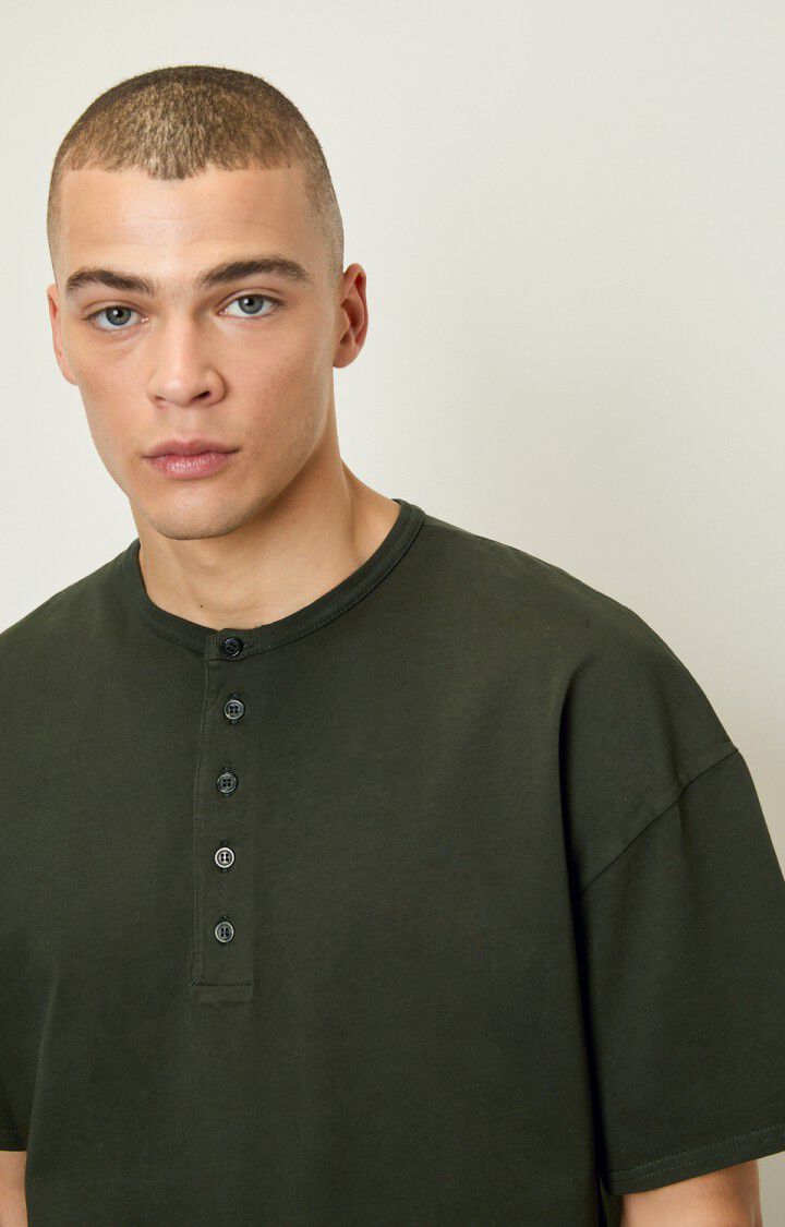 American Vintage T-shirt Homme Fizvalley - PESTO VINTAGE Manches Courtes Vert - E22