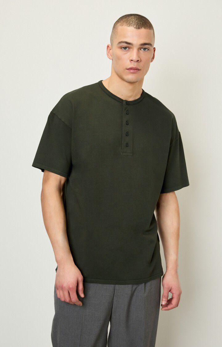 american vintage T-shirt homme Fizvalley - PESTO VINTAGE Manches courtes Vert - E22