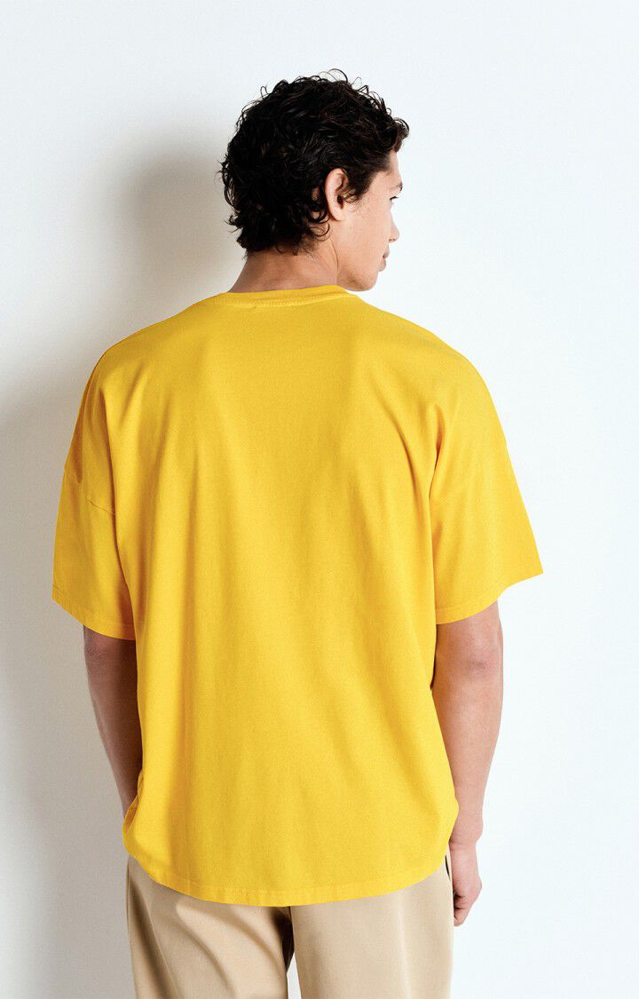 American Vintage T-shirt Homme Fizvalley - POLLEN VINTAGE 16 Manches Courtes Jaune - E25