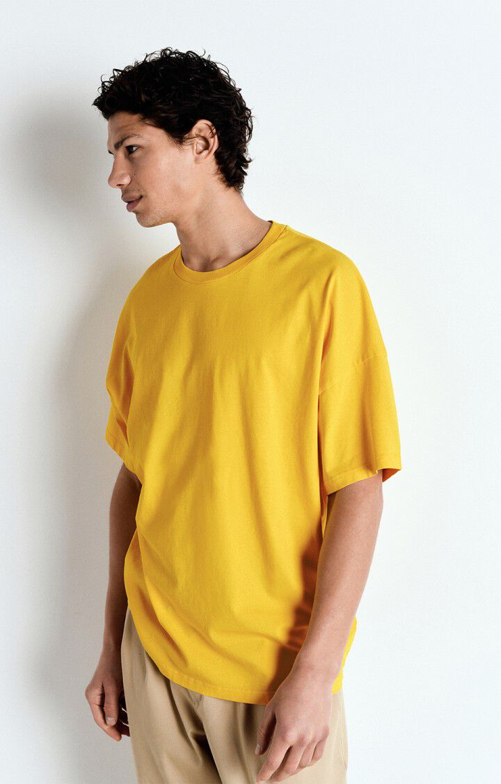 american vintage T-shirt homme Fizvalley - POLLEN VINTAGE 16 Manches courtes Jaune - E25