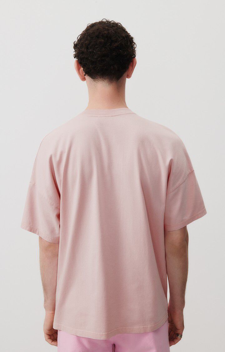 American Vintage T-shirt Homme Fizvalley - POUDRE VINTAGE 16 Manches Courtes Rose - E24