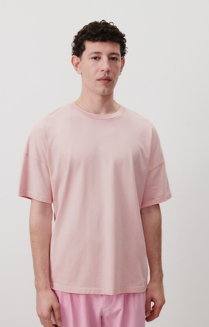 american vintage T-shirt homme Fizvalley - POUDRE VINTAGE 16 Manches courtes Rose - E24