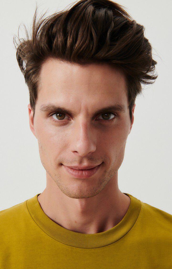 American Vintage T-shirt Homme Fizvalley - SAFRAN VINTAGE 16 Manches Courtes Marron - H23