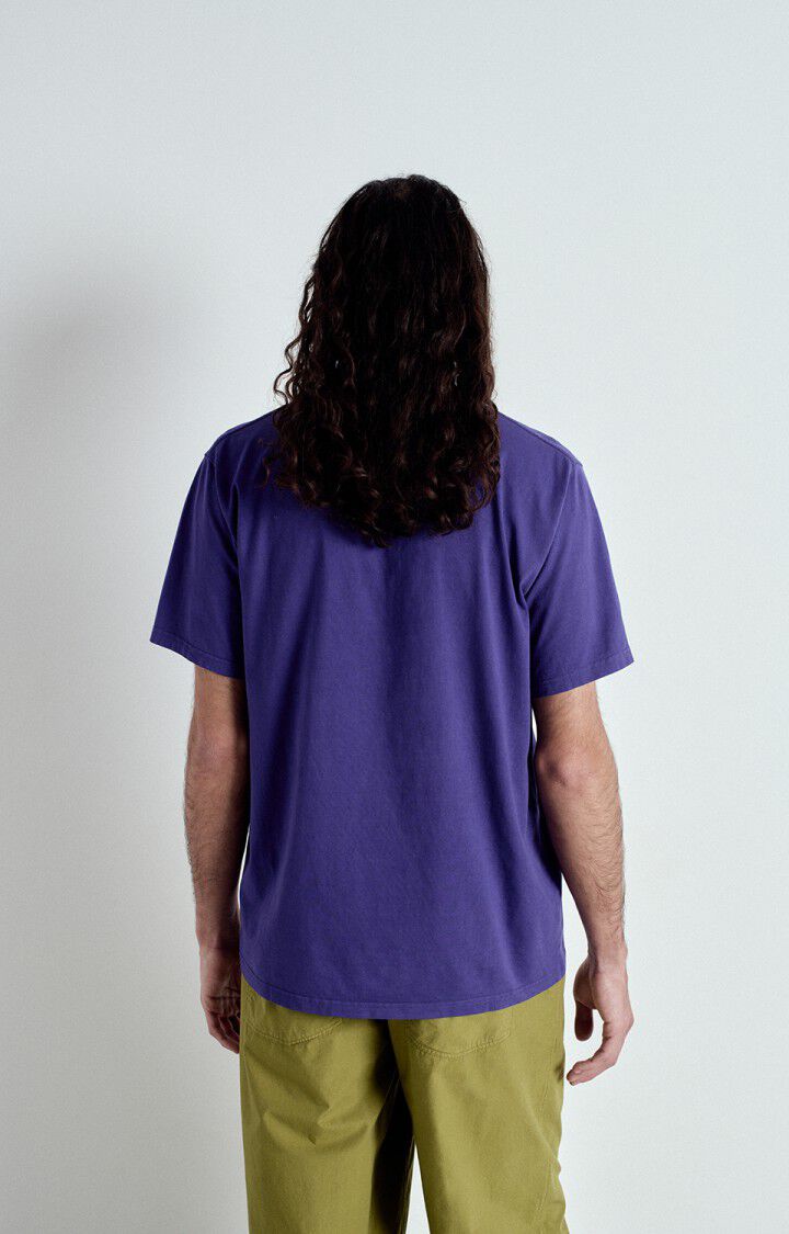 American Vintage T-shirt Homme Fizvalley - VIOLET VINTAGE 22 Manches Courtes Violet - E25