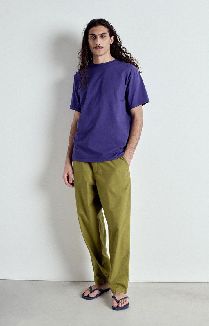 American Vintage T-shirt Homme Fizvalley - VIOLET VINTAGE 22 Manches Courtes Violet - E25