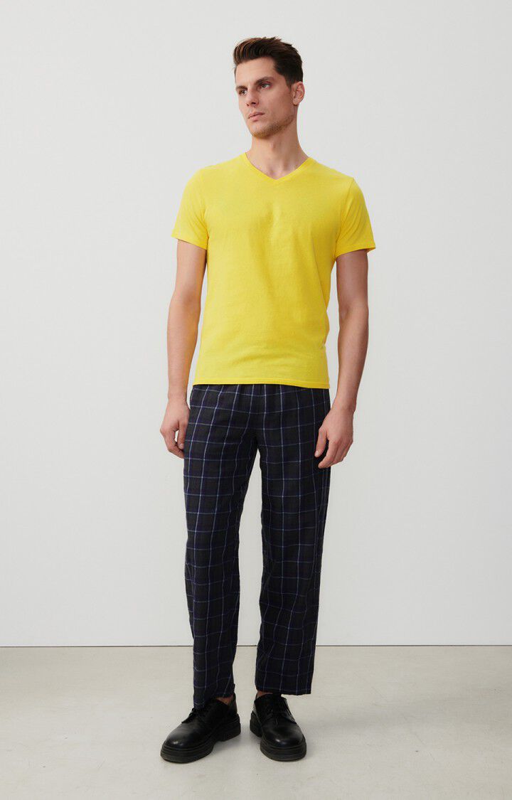 American Vintage T-shirt Homme Gamipy - ACACIA 21 Manches Courtes Jaune - E24