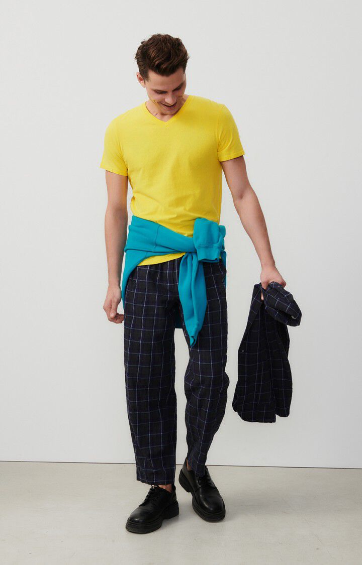 American Vintage T-shirt Homme Gamipy - ACACIA 21 Manches Courtes Jaune - E24