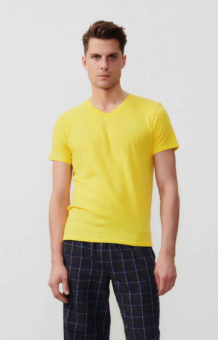 american vintage T-shirt homme Gamipy - ACACIA 21 Manches courtes Jaune - E24