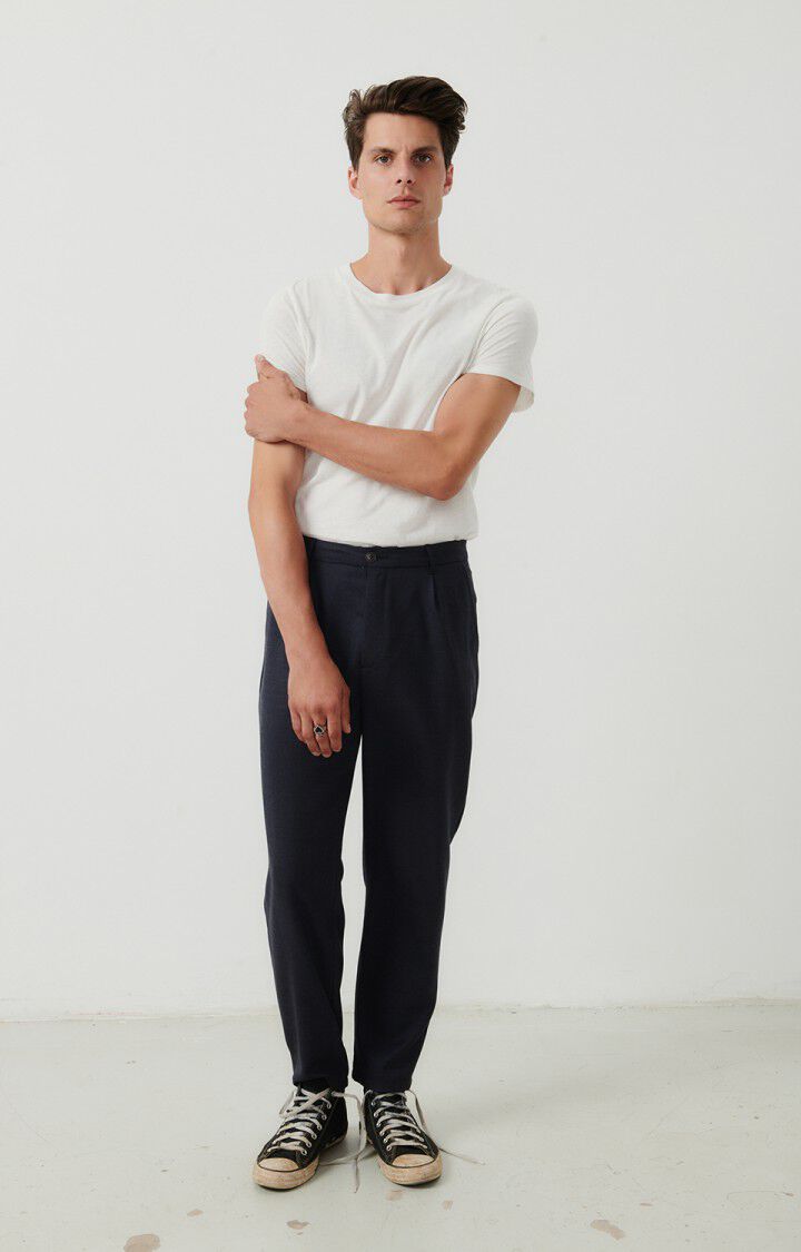 American Vintage T-shirt Homme Gamipy - BLANC 21 Manches Courtes Blanc - E25