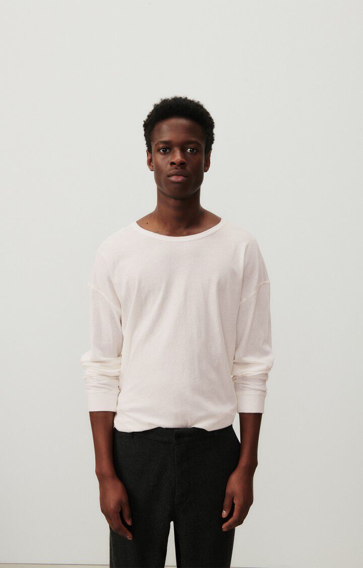 american vintage T-shirt homme Gamipy - BLANC 60 Manches longues Blanc - E25