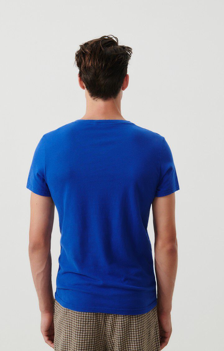 American Vintage T-shirt Homme Gamipy - BLEU ROYAL 21 Manches Courtes Bleu - H23