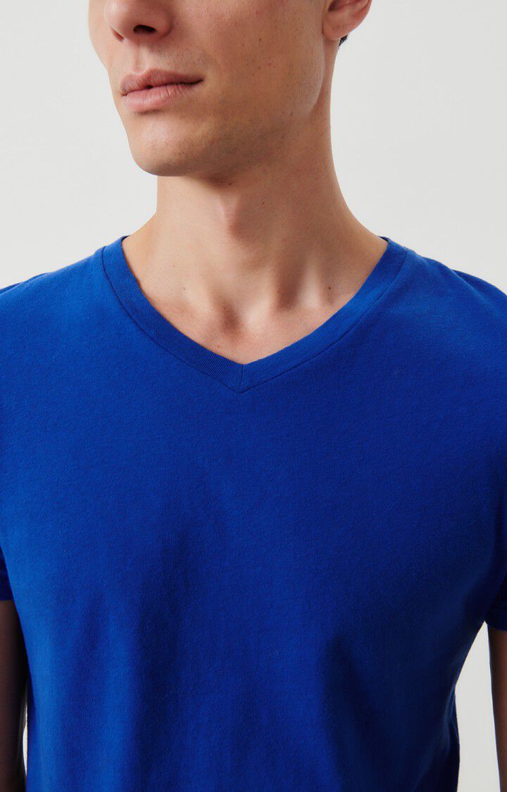American Vintage T-shirt Homme Gamipy - BLEU ROYAL 21 Manches Courtes Bleu - H23