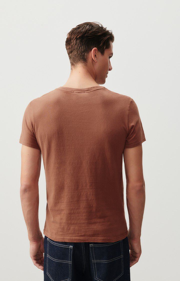 American Vintage T-shirt Homme Gamipy - ECORCE 21 Manches Courtes Marron - H23