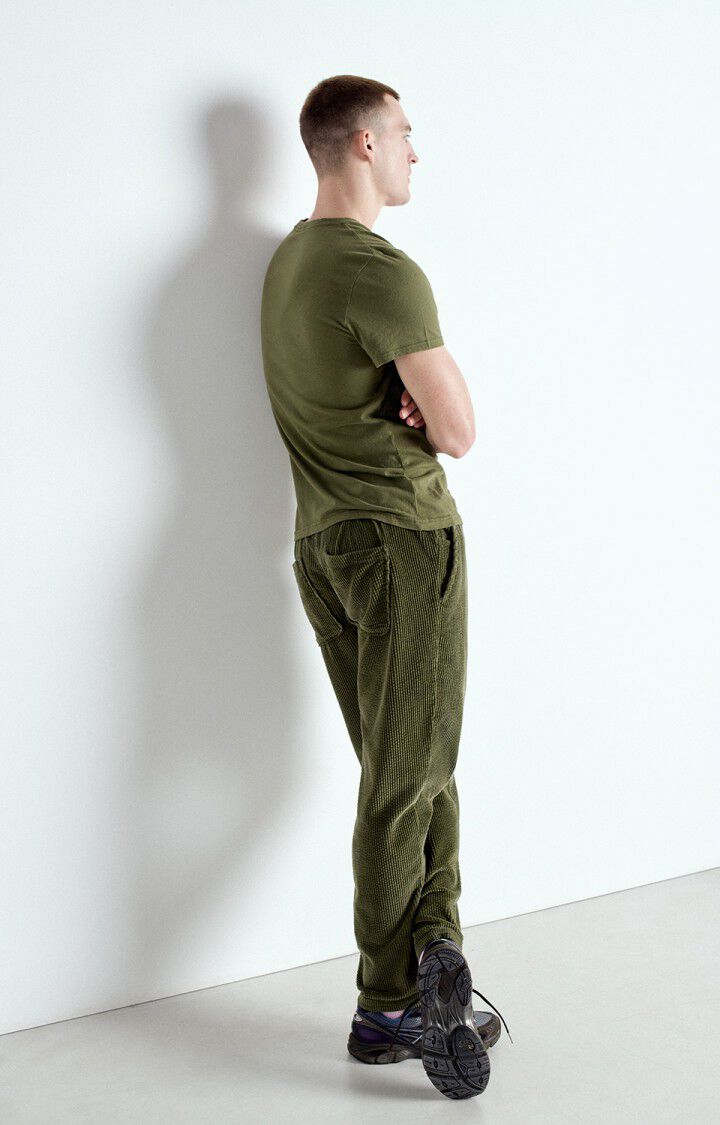 American Vintage T-shirt Homme Gamipy - KAKI 21 Manches Courtes Vert - E25