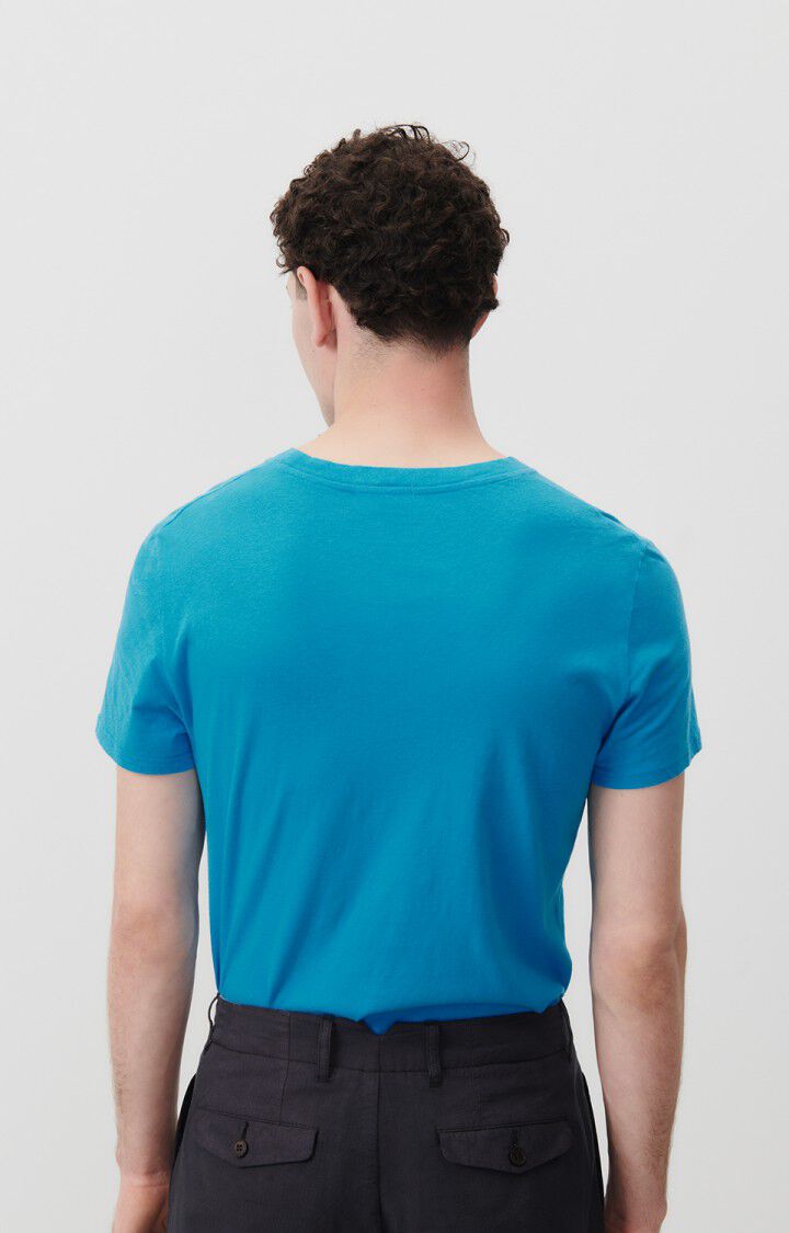 American Vintage T-shirt Homme Gamipy - LAGUNE 21 Manches Courtes Bleu - E24