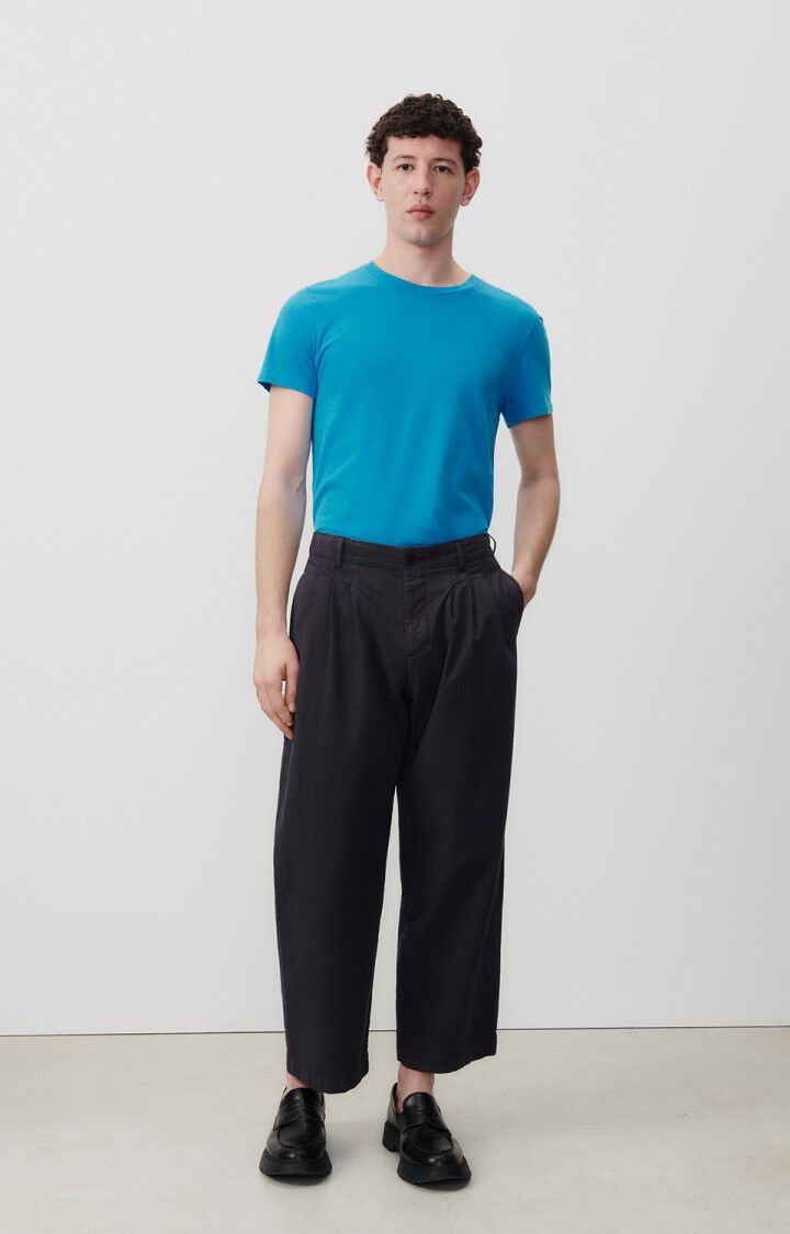 American Vintage T-shirt Homme Gamipy - LAGUNE 21 Manches Courtes Bleu - E24