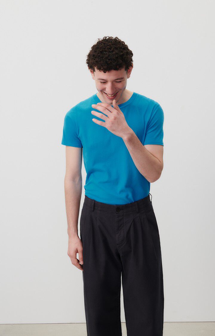 american vintage T-shirt homme Gamipy - LAGUNE 21 Manches courtes Bleu - E24