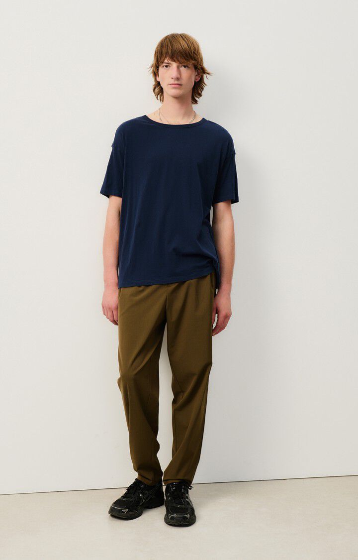 American Vintage T-shirt Homme Gamipy - MARINE 21 Manches Courtes Bleu - E25