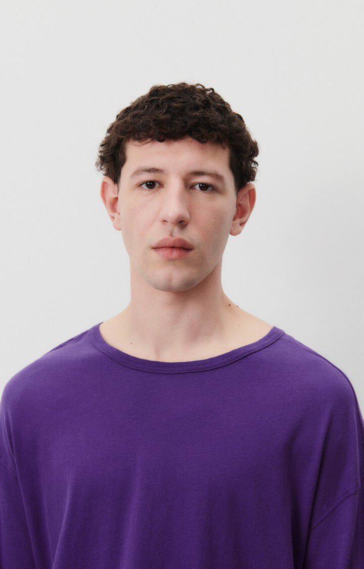 American Vintage T-shirt Homme Gamipy - MURE 60 Manches Longues Violet - E24