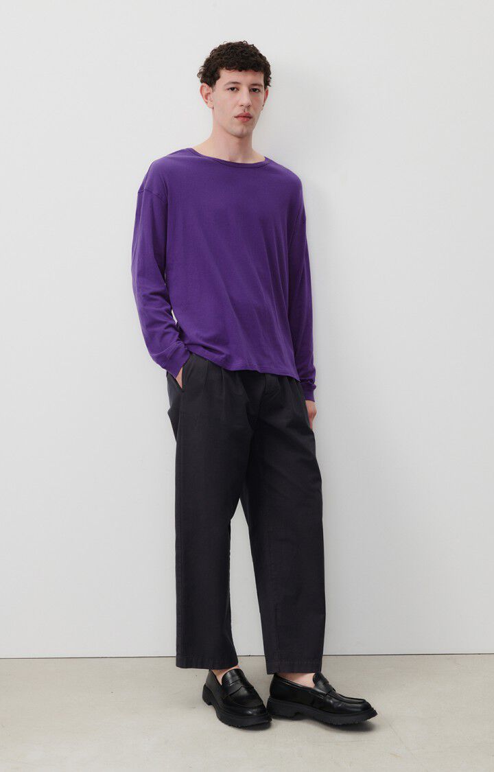 American Vintage T-shirt Homme Gamipy - MURE 60 Manches Longues Violet - E24