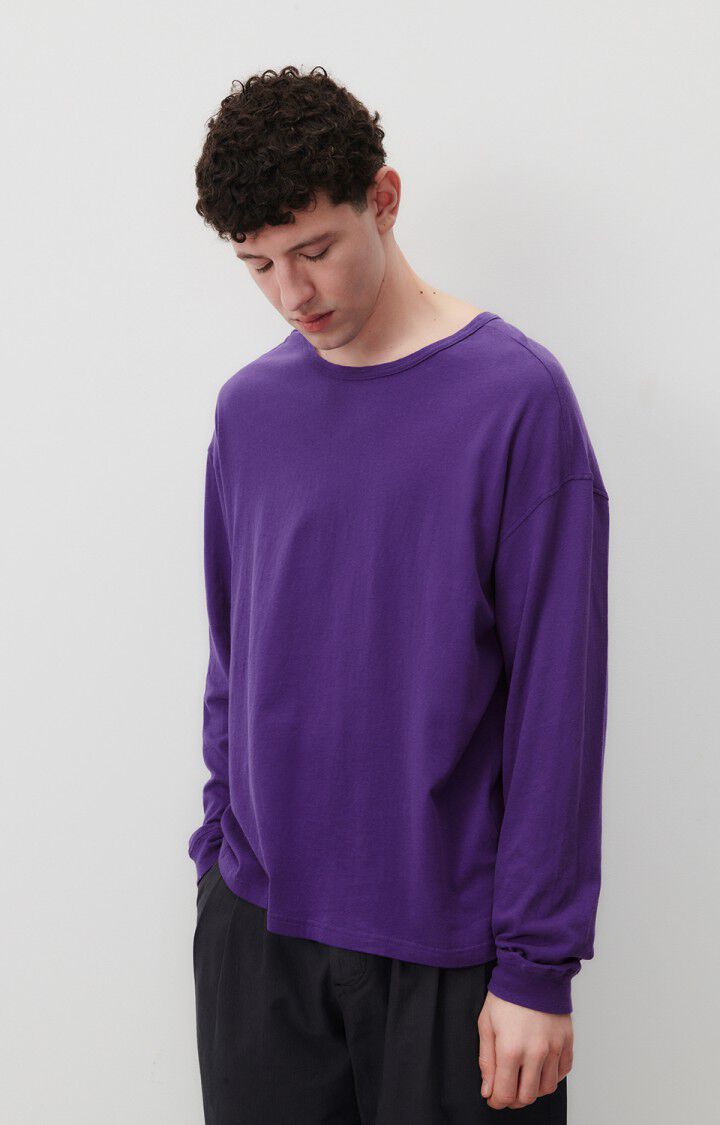 american vintage T-shirt homme Gamipy - MURE 60 Manches longues Violet - E24