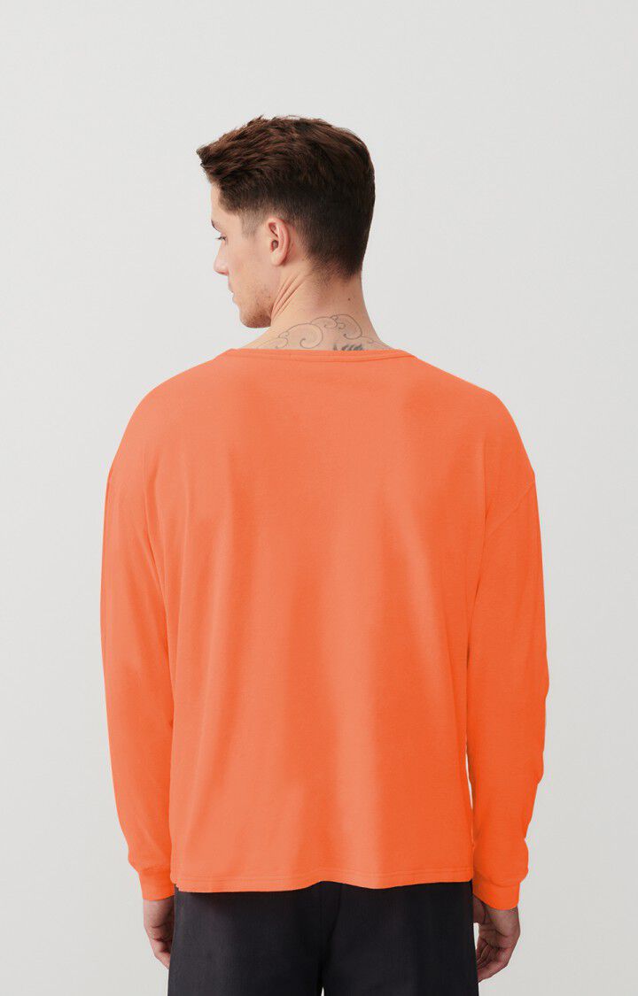 American Vintage T-shirt Homme Gamipy - NEFLE FLUO 60 Manches Longues Orange - E24